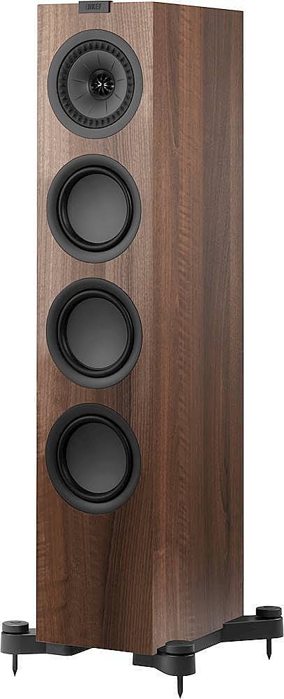 Angle View: KEF - Q Series 5.25" 2.5-Way Floorstanding Speaker (Each) - Walnut