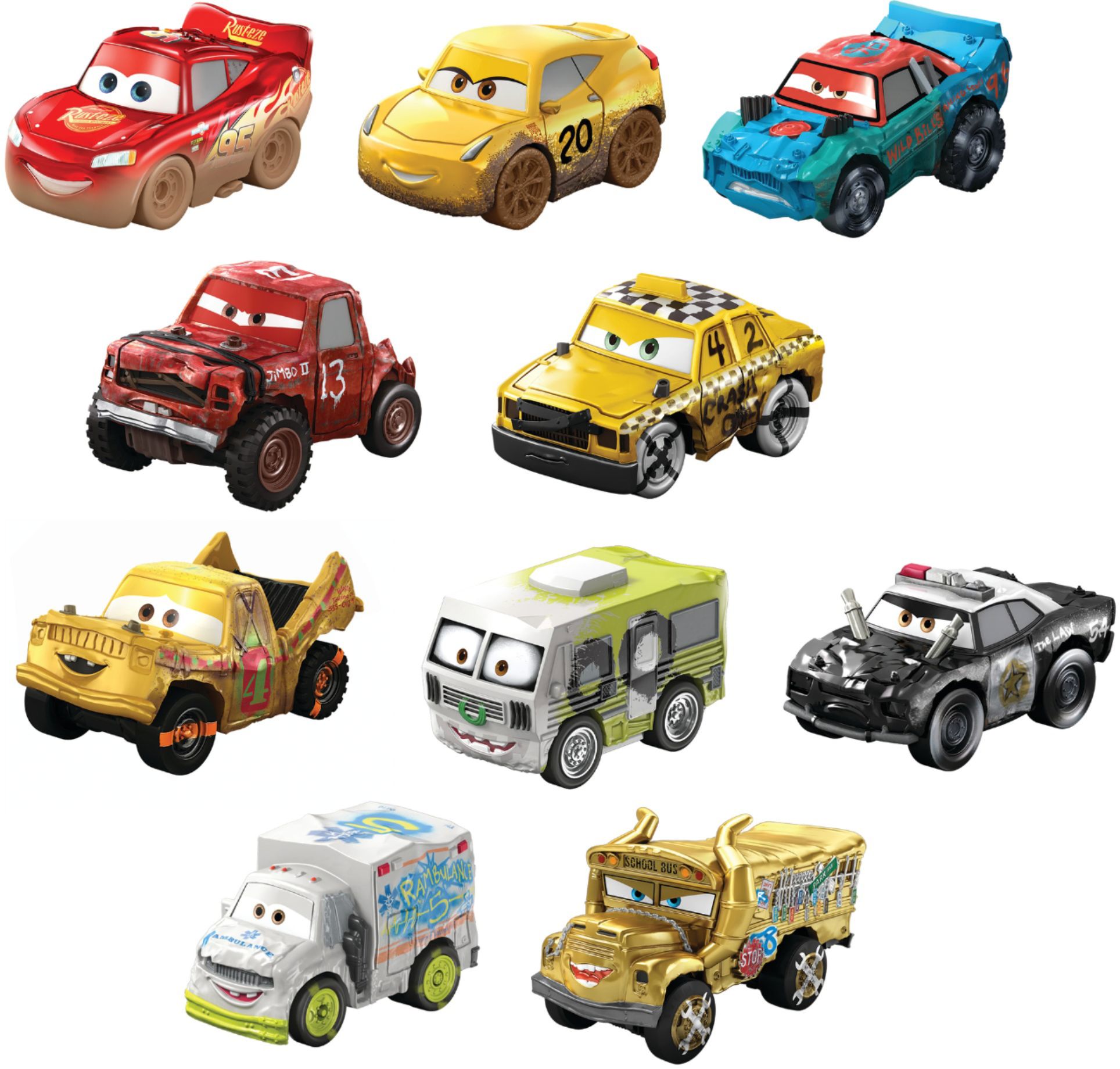 Mattel Disney Pixar Cars Toys, Micro Racers 10-Pack Mini Toy Cars,  Collectible Set Inspired by Mattel Disney Movies, Kids Gifts (  Exclusive)