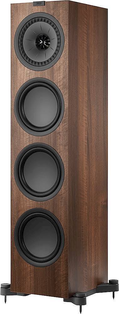 Angle View: KEF - Q Series 8" 2.5-Way Floorstanding Speaker (Each) - Satin Black