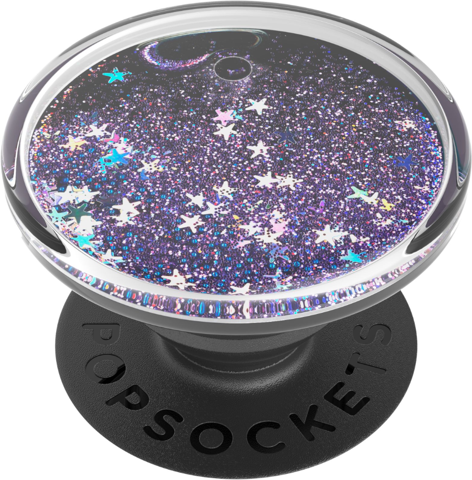 Angle View: PopSockets - PopGrip Premium Cell Phone Grip and Stand - Glitter Red