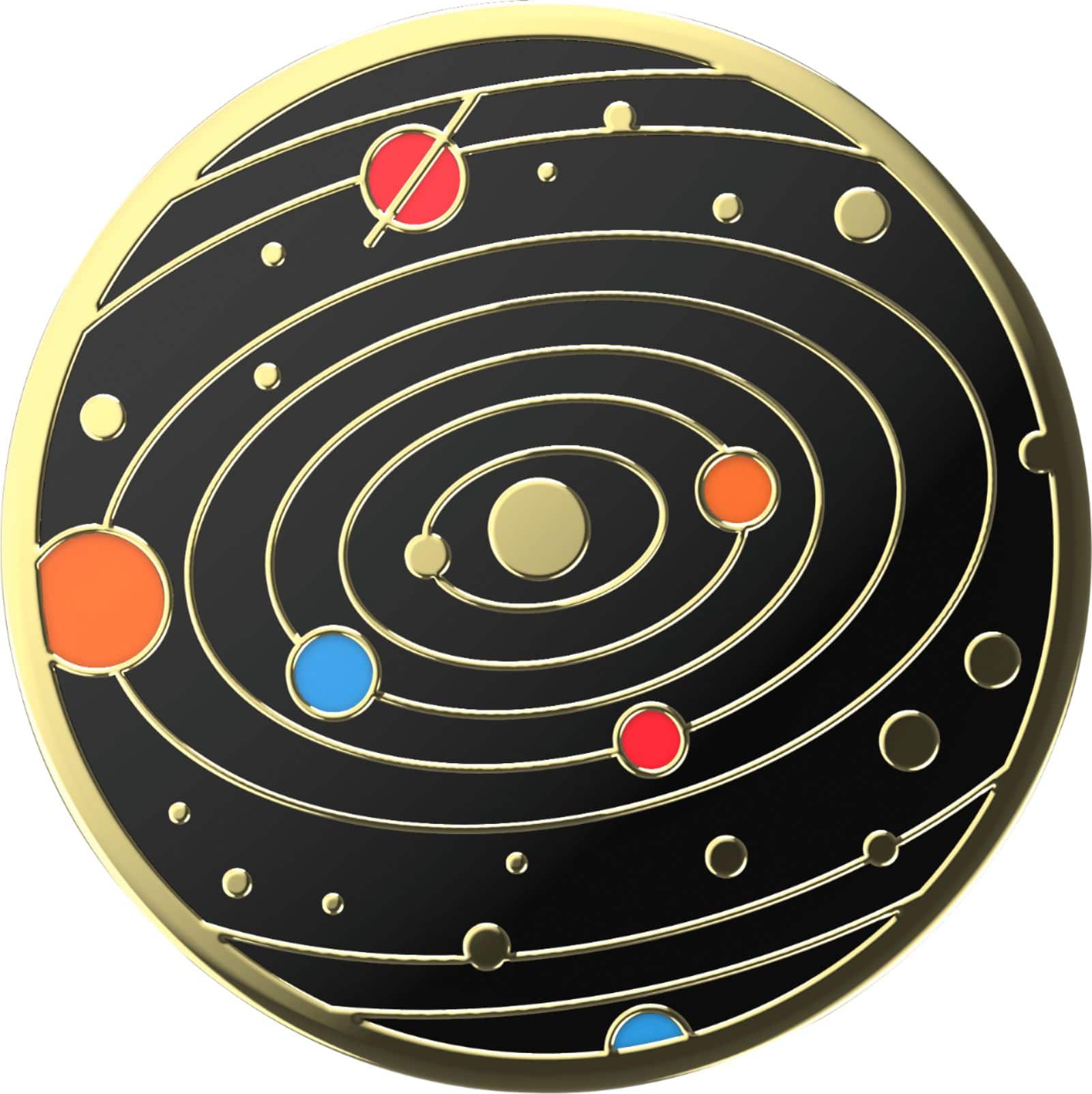 Front. PopSockets - PopGrip Premium Cell Phone Grip & Stand - Enamel Solar Flare.