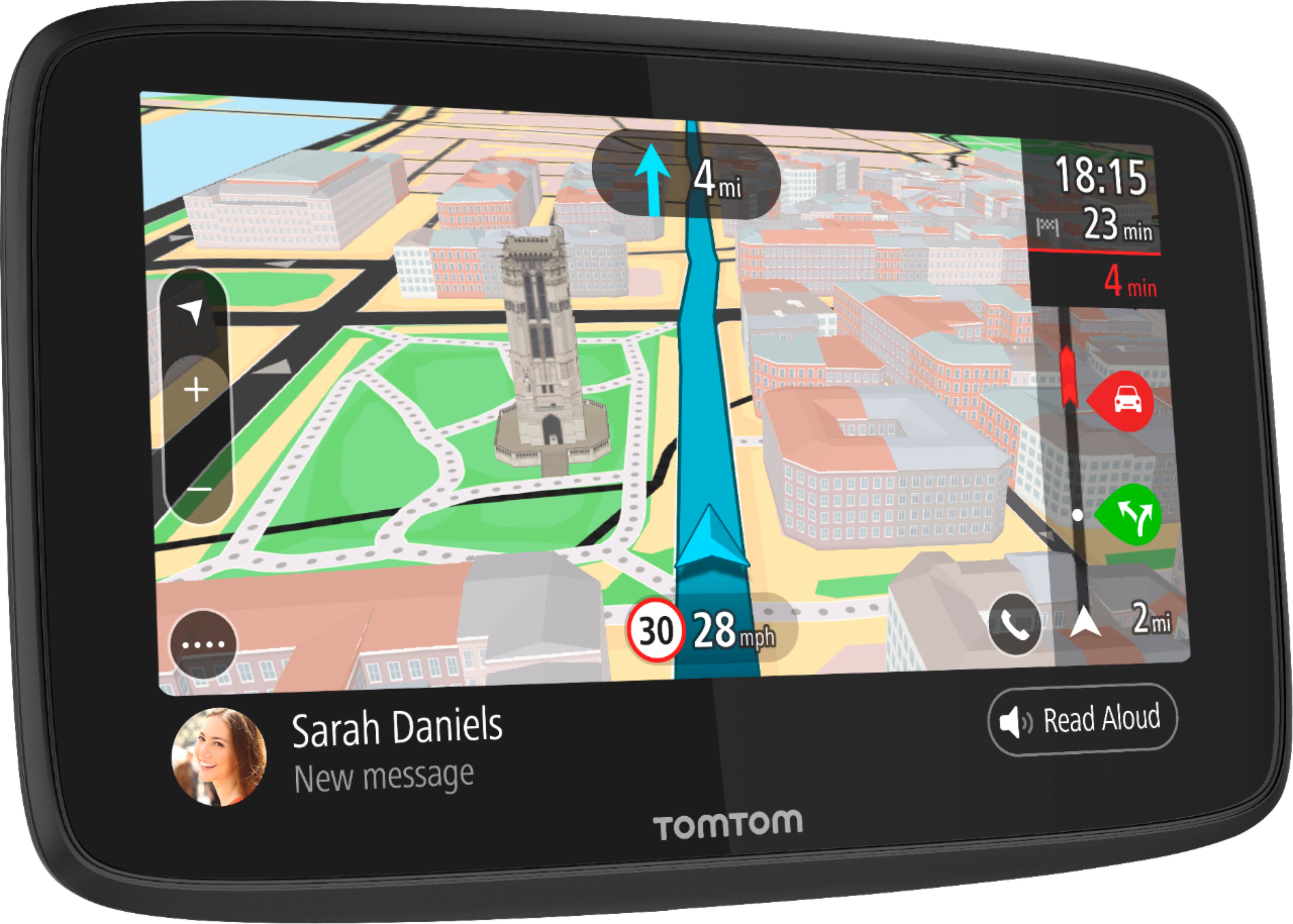 Angle View: TomTom - GO Supreme 6" GPS with Built-In Bluetooth, Map and Traffic Updates - Black