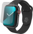Angle Zoom. ZAGG - InvisibleShield Ultra Clear Antimicrobial Screen Protector for Apple Watch Series 4/ 5/SE/SE 2nd Gen Series 6 44mm - Clear.