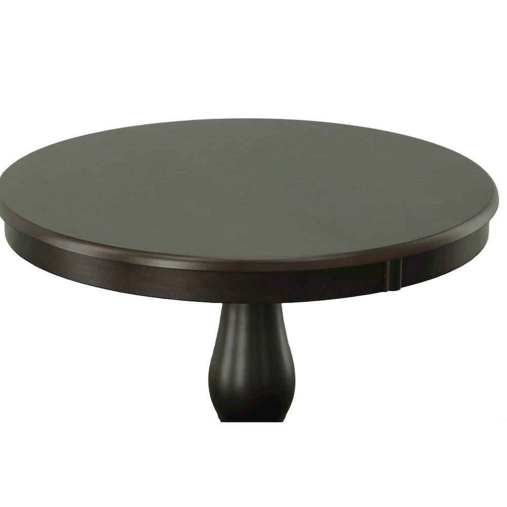 Alt View 3. Carolina Chair & Table - Fairview 36" Pedestal Dining Table with 2 Vera Dining Chairs - Espresso.