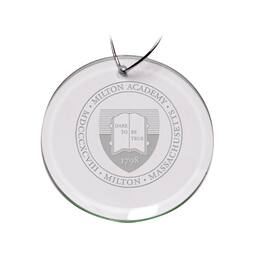 Jardine - Milton Academy Mustangs Primary Logo 3'' Round Glass Ornament - Multicolor