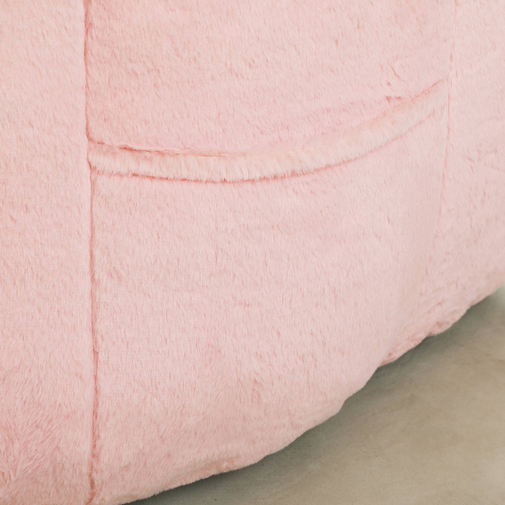 Alt View 4. GOODSILO - Bean Bag Sofa Chair with Armrests - Stuffed High-Density Foam, Lazy Comfy Chair for Adults & Kids - Pink.