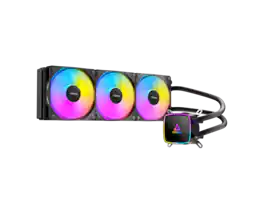 Antec - Ultra 360 ARGB Liquid CPU Cooler, 3x120mm PWM Fans, Intel LGA 1200/1851/20XX & AMD AM4/AM5 - Black