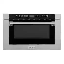 ZLINE - 24 in. 1.2 cu. ft. Built-in Microwave Drawer with a Traditional Handle (MWD-1-SS-H) - Satin Stainless Steel