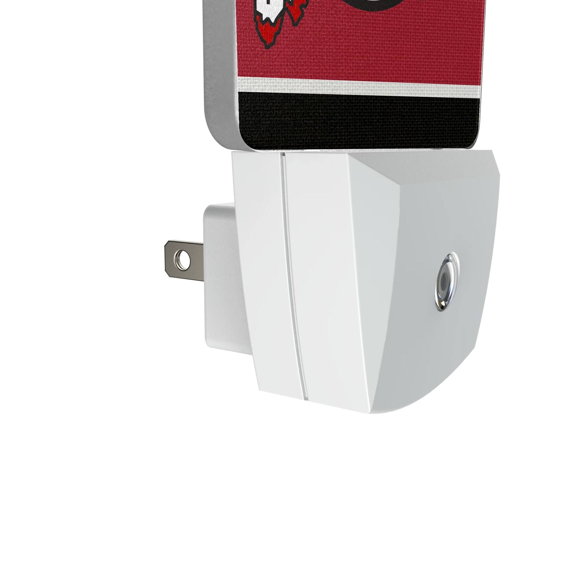 Alt View 2. Keyscaper - Utah Utes Stripe Design Nightlight 2-Pack - Multicolor.