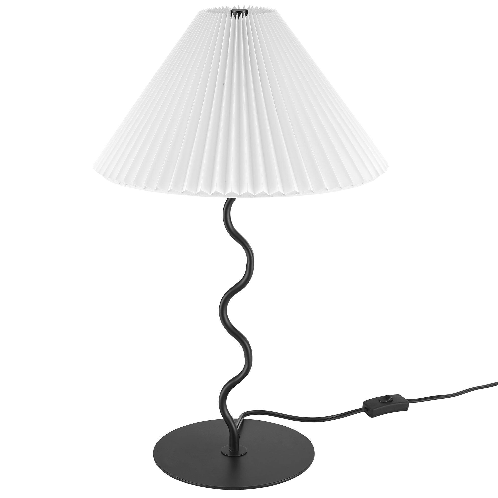 Angle. Modway - Wave Squiggle Table Lamp by Modway - Black.