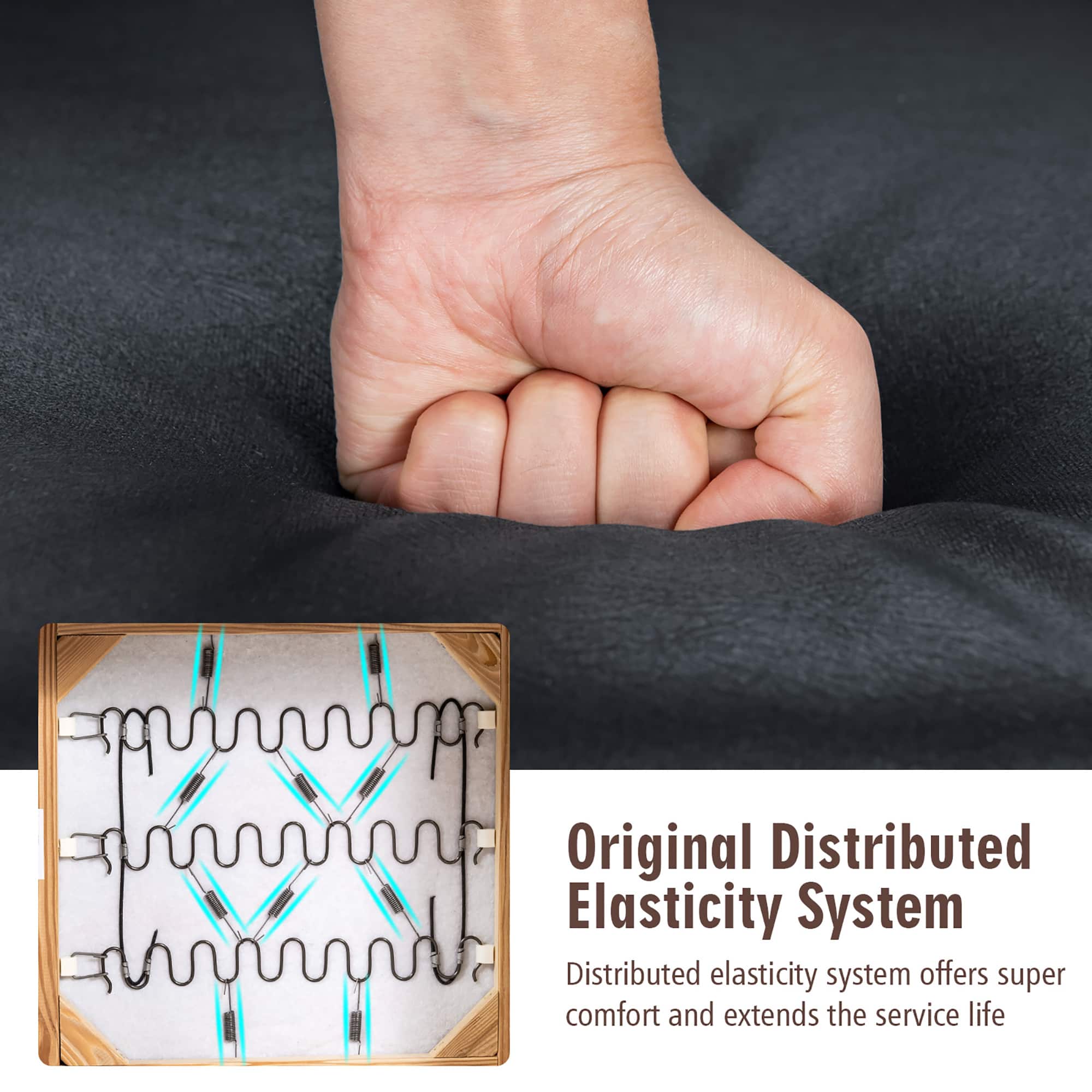 Original Distributed Elasticity System: Distributed Elasticity System offers super comfort and extends the service life.
