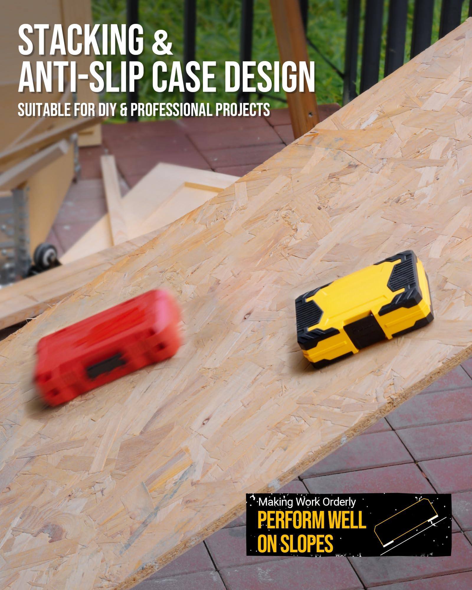 STACKING & ANTI-SLIP CASE DESIGN  
SUITABLE FOR DIY & PROFESSIONAL PROJECTS  

Making Work Orderly  
PERFORM WELL ON SLOPES