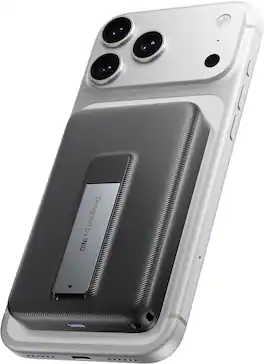 INIU - Magnetic Power Bank, Qi2 10000mAh Ultra Compact Portable Charger with Foldable Stand for iPhone 17/16/15/14/13/12 Series - Black