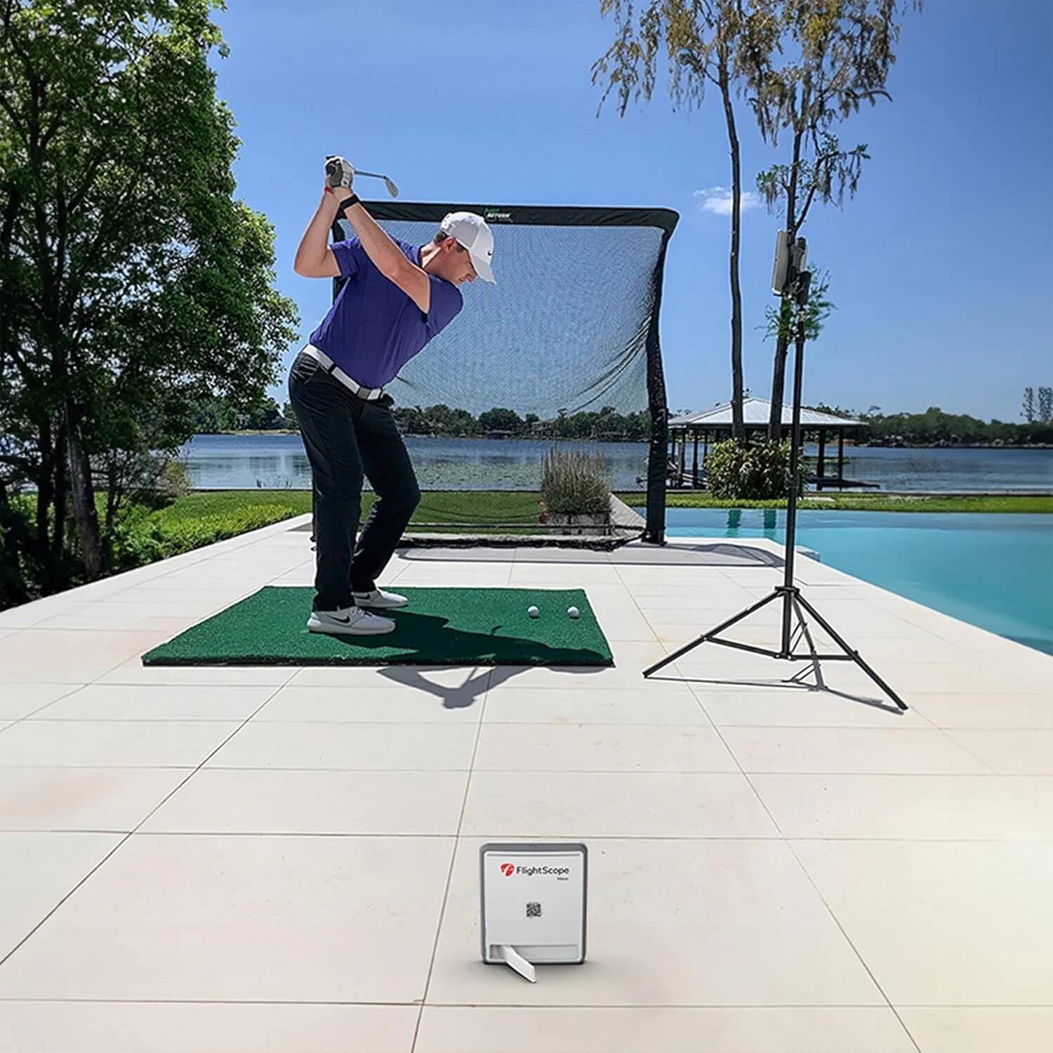 Alt View 7. FlightScope - Mevo Gen2 Portable Golf Launch Monitor and Simulator | 18 Swing Data Parameters and 8 E6 Simulation Courses - Gray.