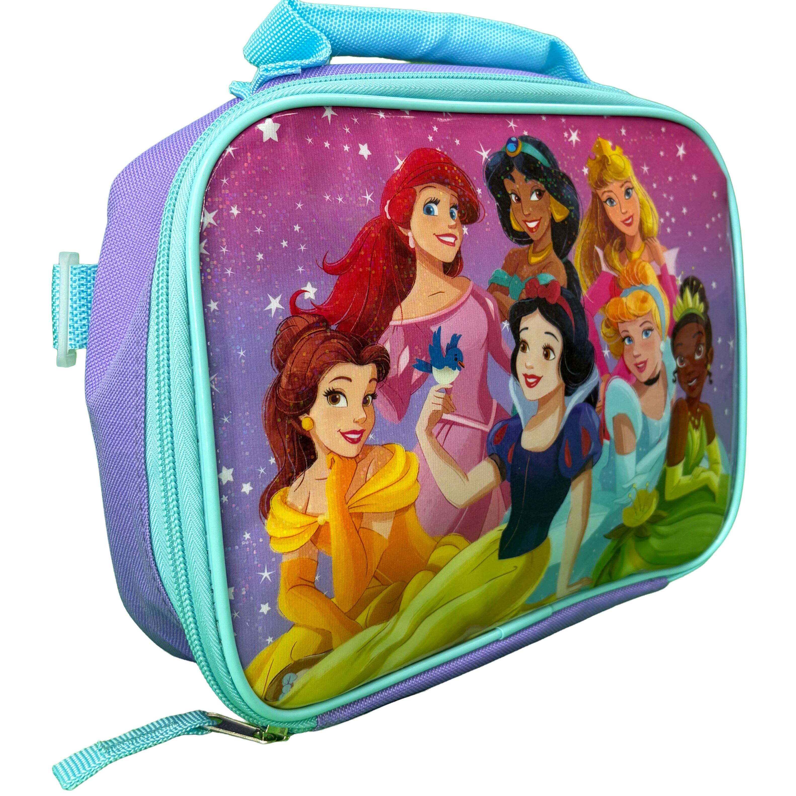 Alt View 6. Disney - Disney Princesses 16" Pink Shoulder Backpack for School with Rectangular Lunch Bag, For Girls - Assorted Pre-Pack.