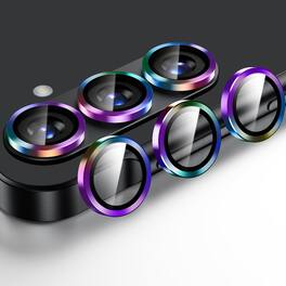 Dteck - For Samsung Galaxy S25 Camera Lens Protectors Cover, Individual Lens Protectors,9H+ Anti-Scratch Tempered Glass Cover - Multicolour