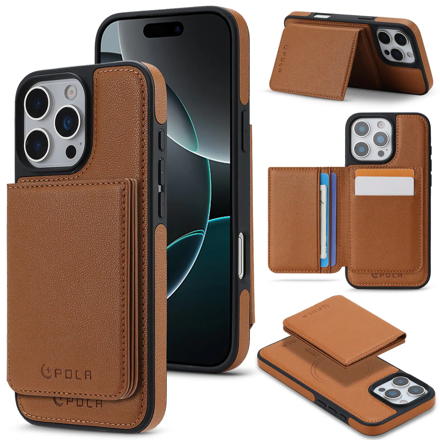 Dteck Magnetic 2 in 1 Wallet Phone Case for Apple iPhone 16 Pro Max ...
