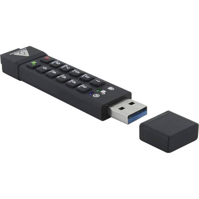 Apricorn - 128GB Aegis Secure Key 3z USB 3.1 Flash Drive - 128 GB - USB 3.1 - 77 MB/s Read Speed - 72 MB/s Write Speed - Unknown