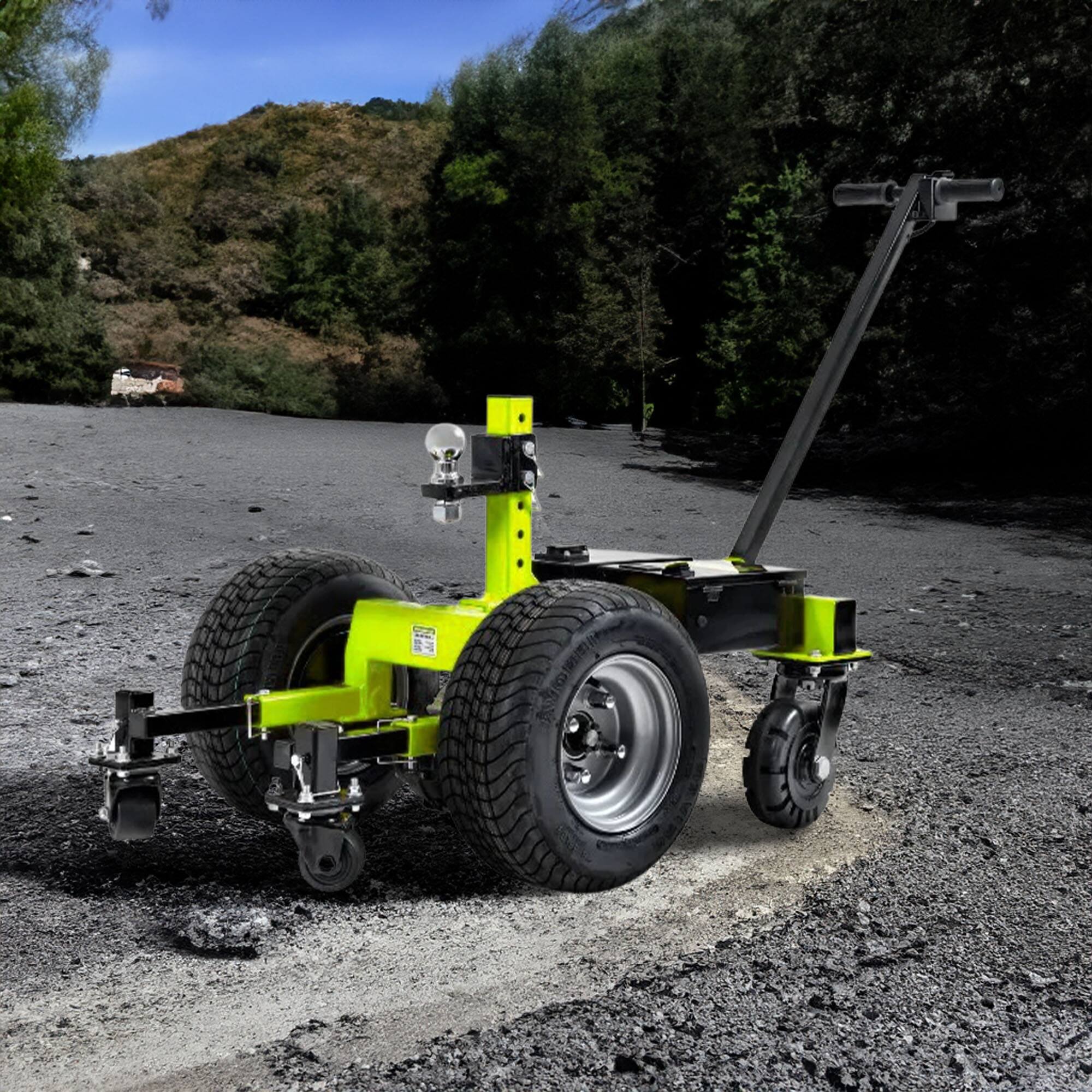 Alt View 2. Tow Tuff - Tow Tuff 7500 Pound Capacity Electric Trailer Dolly with Pnuematic Tires, Green - Green.