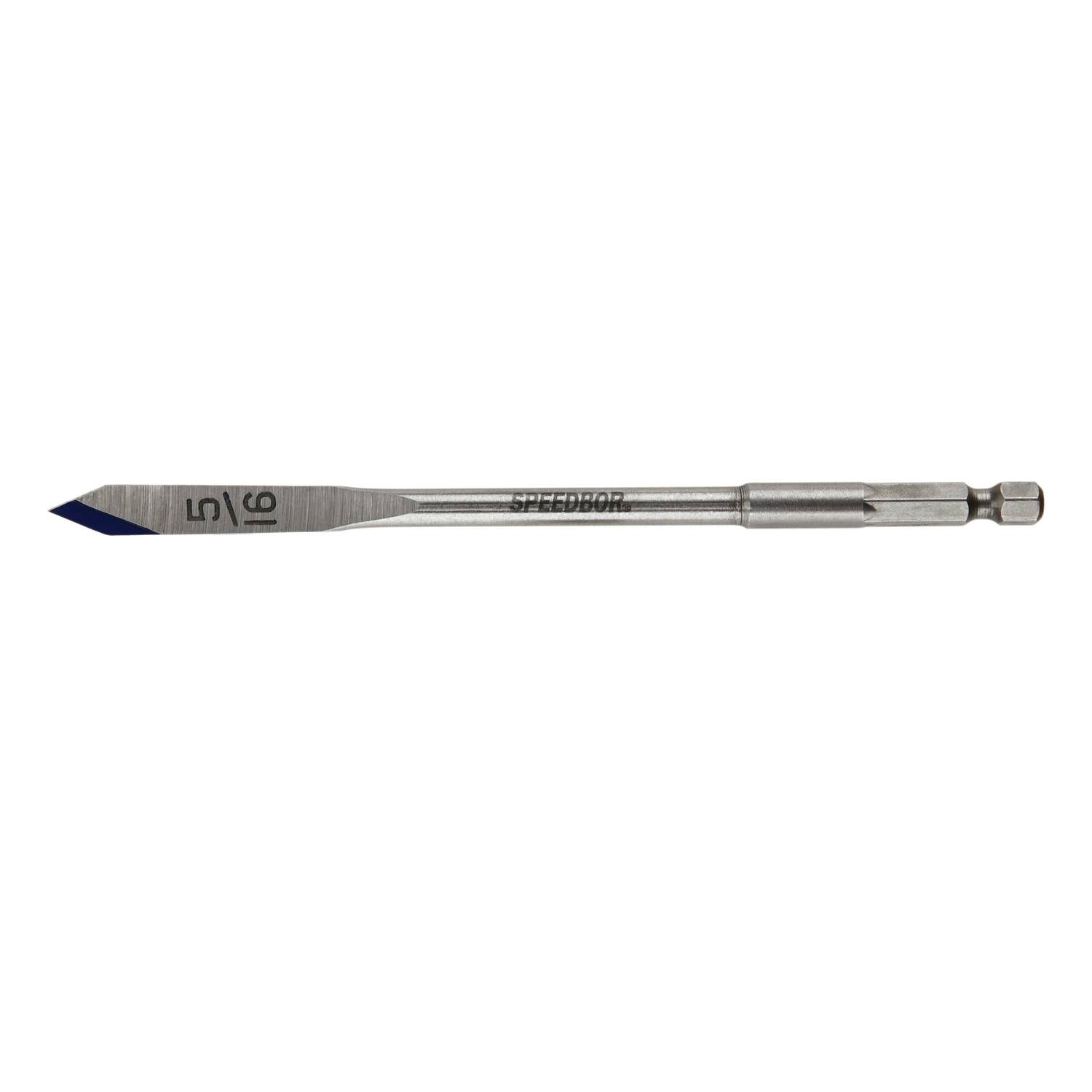 Angle. Irwin - Irwin Speedbor 5/16 in. X 6 in. L Carbon Steel Wood Boring Bit Hex Shank 1 pc.