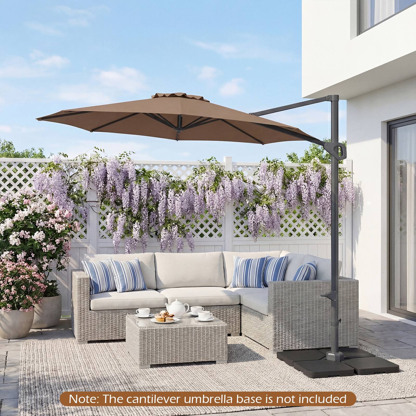 Note: The cantilever umbrella base is not included