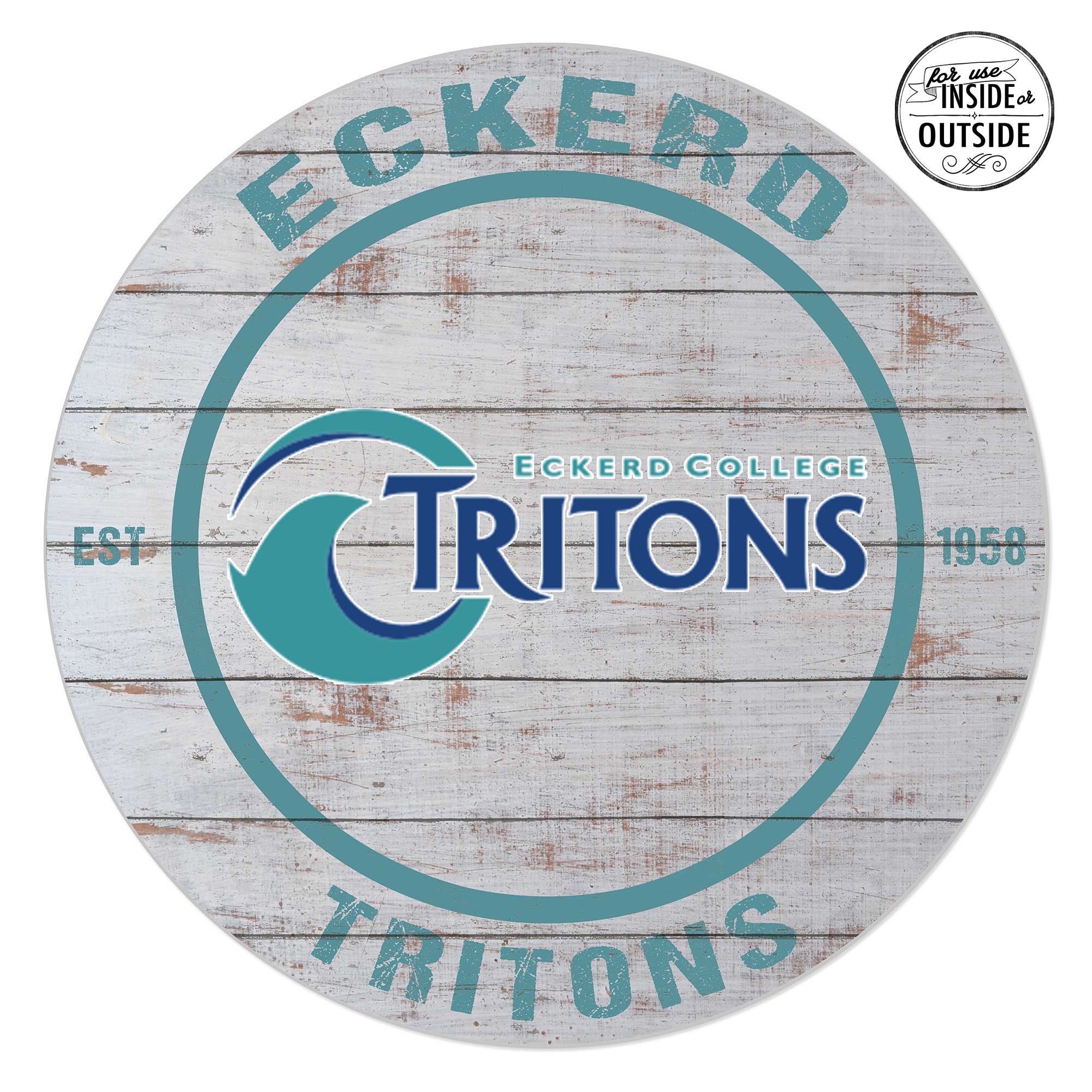 ECKERD  
ECKERD COLLEGE  
TRITONS  
EST 1950  
TRITONS  

For use INSIDE or OUTSIDE