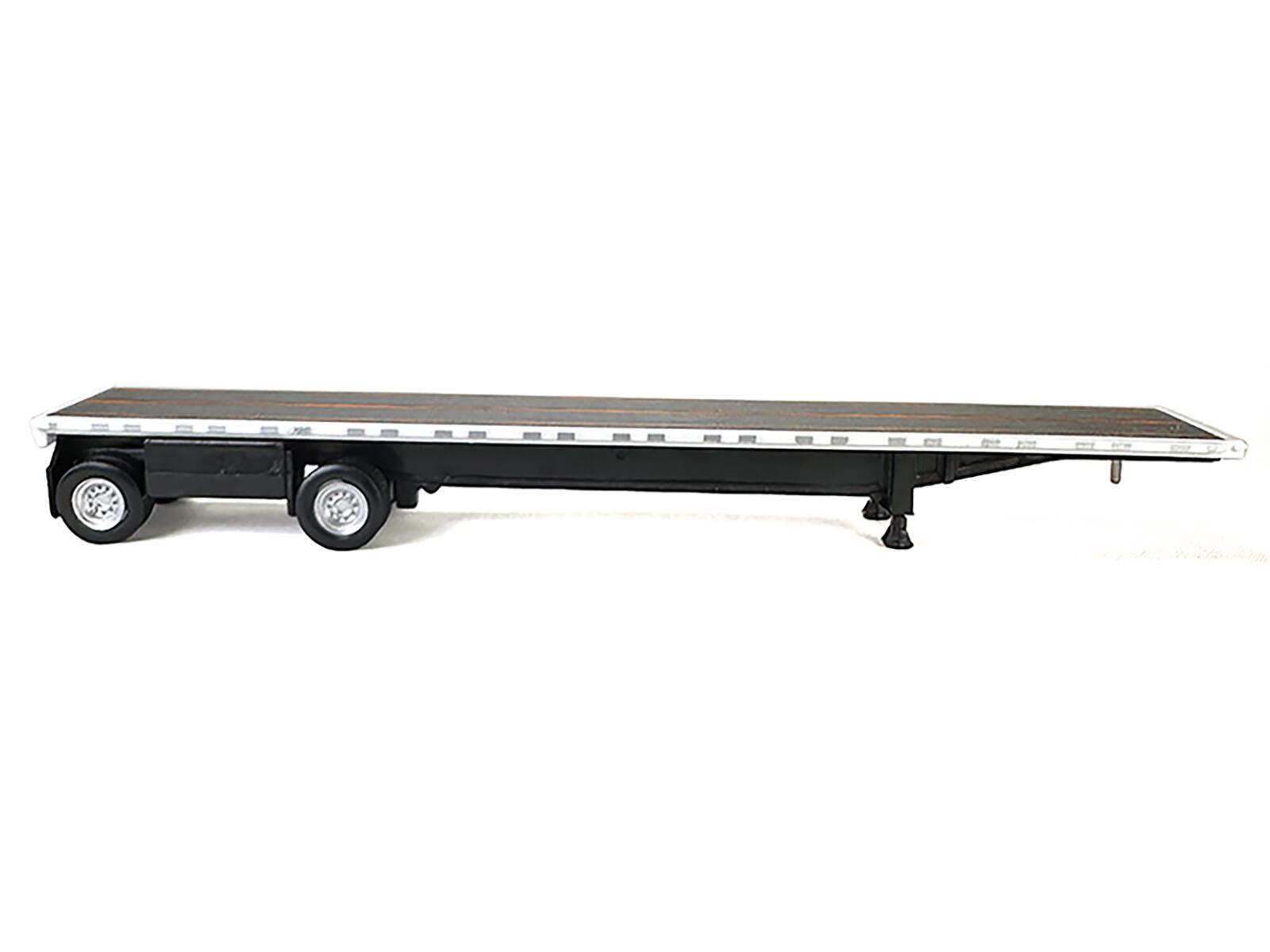 Left. HO Logistics Replicas - High Boy Spread Axle Flatbed Trailer White 1/87 (HO) Plastic Model Car by HO Logistics - White.