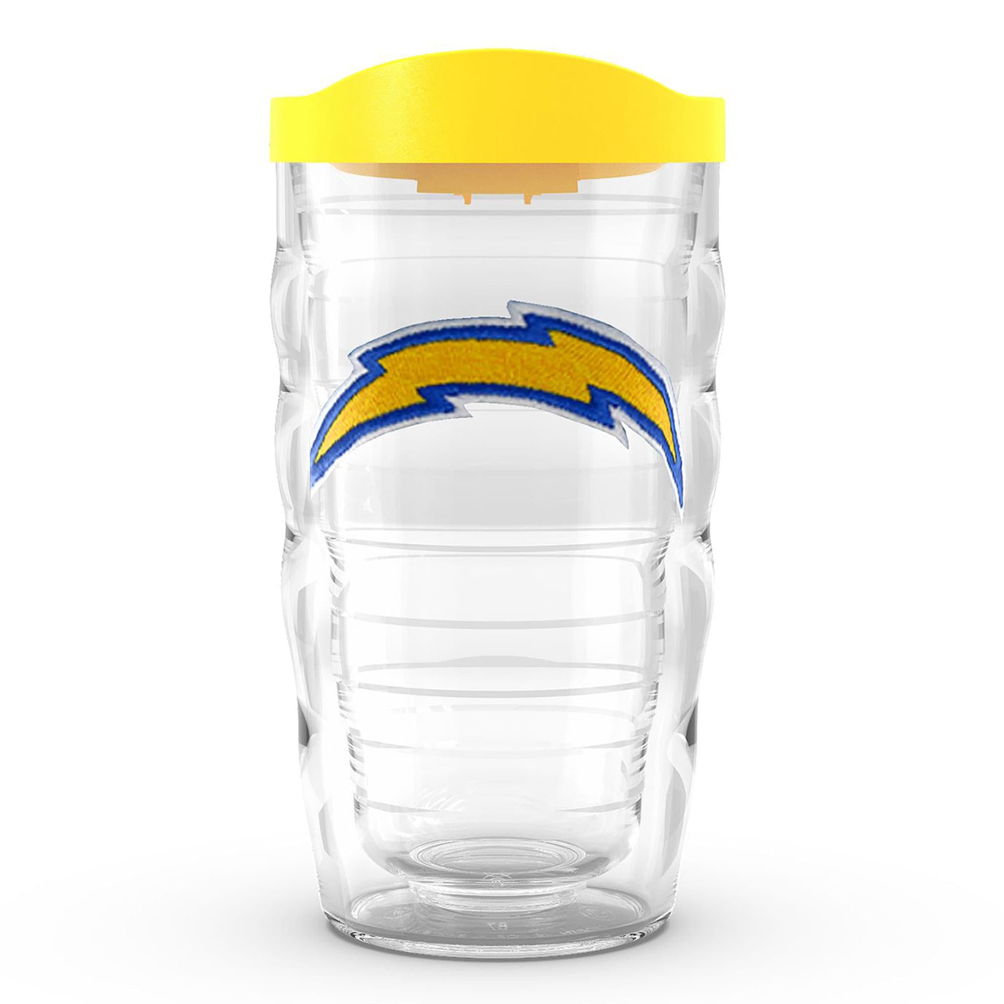 Front. Tervis - Los Angeles Chargers 10oz. Emblem Classic Wavy Tumbler with Lid - Multicolor.