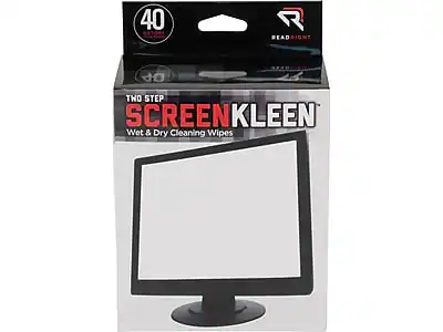 40 R ReadRight
3rd Step ScreenKleen
Wet & Dry Cleaning Wipes
