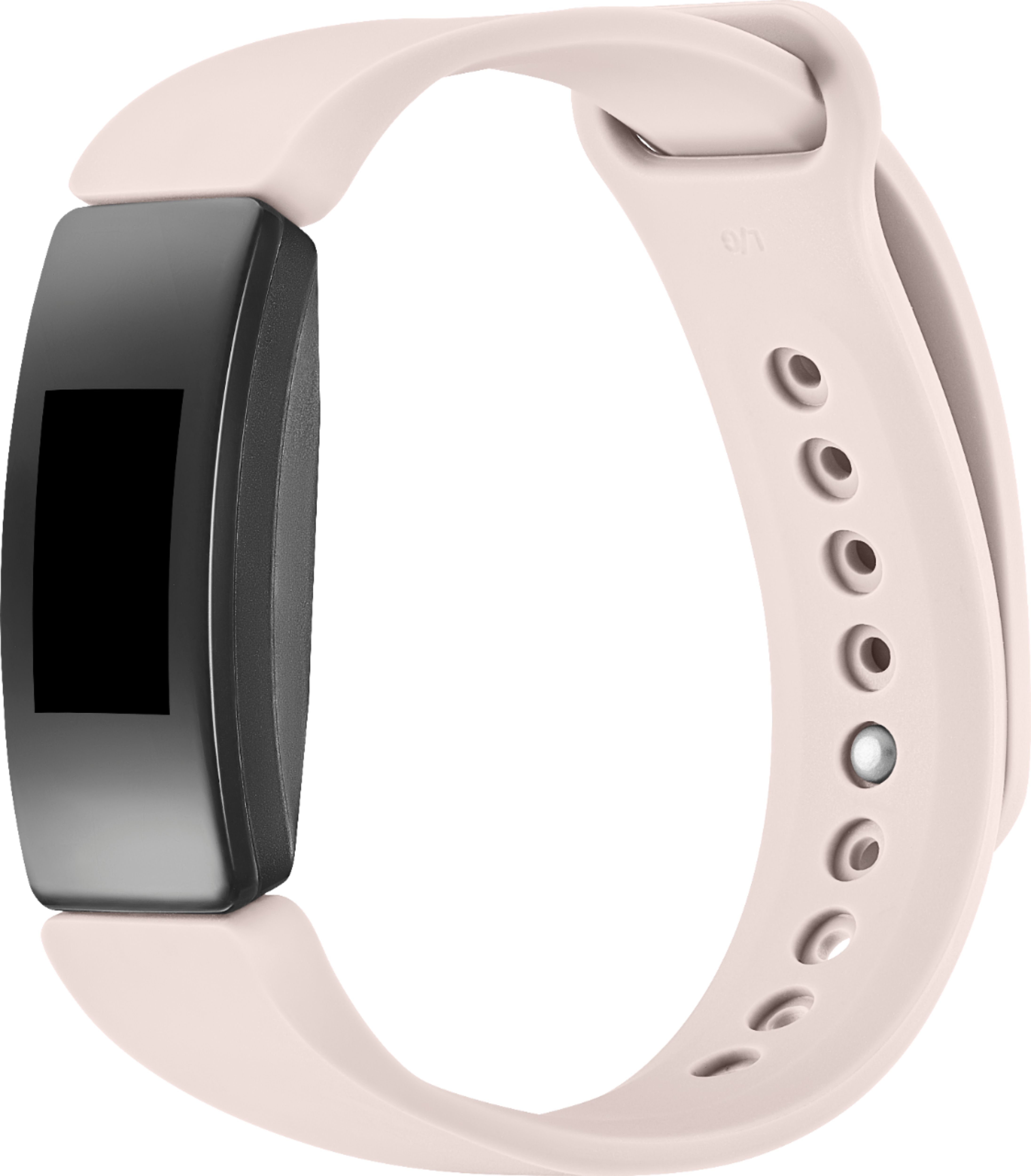Left View: Modal™ - Silicone Band for Fitbit Inspire and Inspire HR - Pink Sand