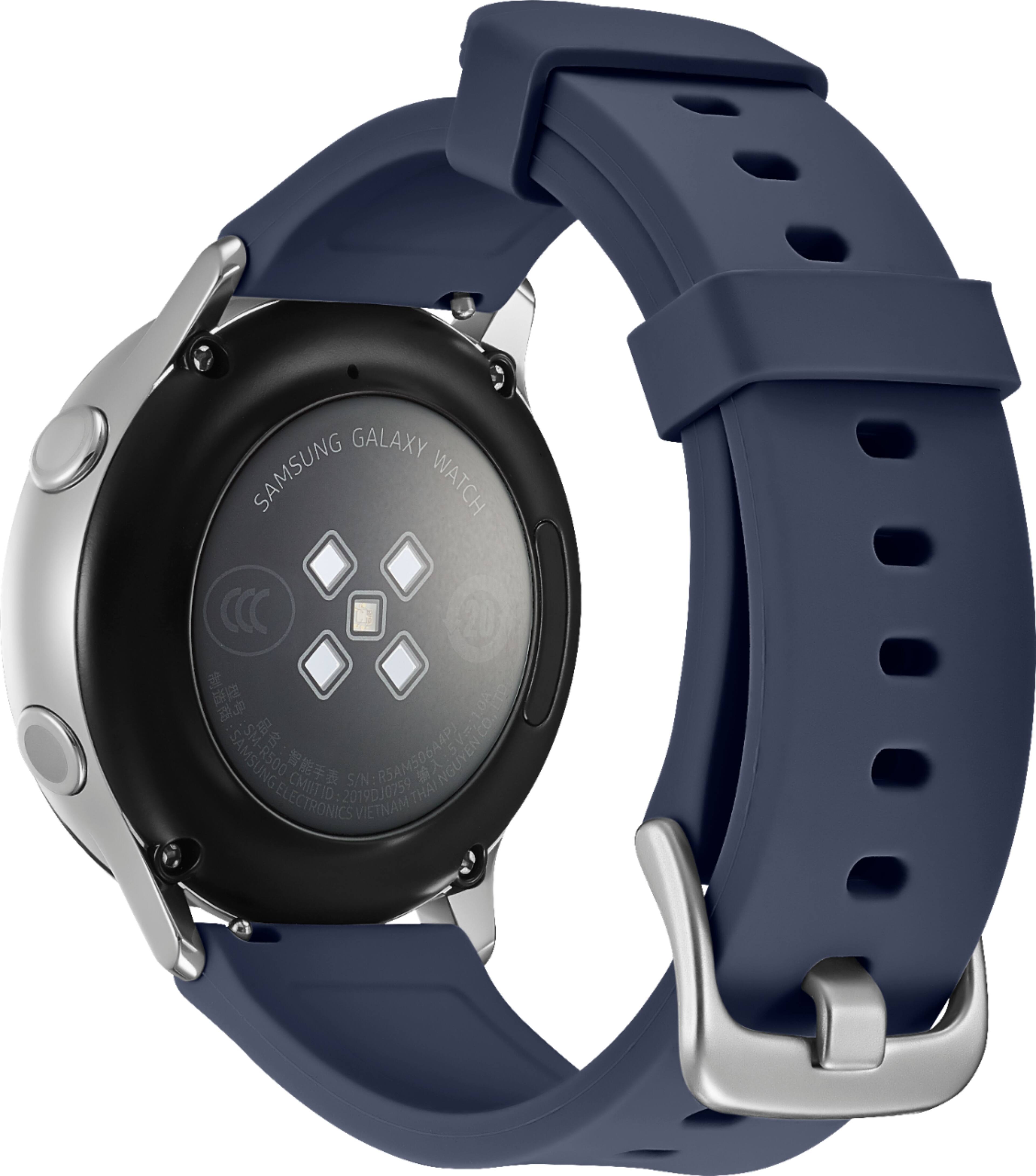 Alt View 12. Modal™ - Silicone Watch Band for Samsung Galaxy Watch, Galaxy Watch3, Galaxy Watch4, Galaxy Active, and Galaxy Active 2 - Navy.