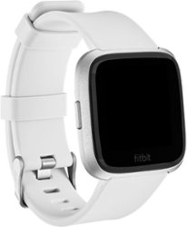 Modal™ - Silicone Watch Band for Fitbit Versa 2, Fitbit Versa, and Fitbit Versa Lite - Pure White - Angle_Zoom