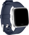 Angle Zoom. Modal™ - Silicone Watch Band for Fitbit Versa 2, Fitbit Versa, and Fitbit Versa Lite - Navy Blue.