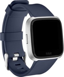 Modal™ - Silicone Watch Band for Fitbit Versa 2, Fitbit Versa, and Fitbit Versa Lite - Navy Blue - Angle_Zoom