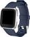 Left. Modal™ - Silicone Watch Band for Fitbit Versa 2, Fitbit Versa, and Fitbit Versa Lite - Navy Blue.