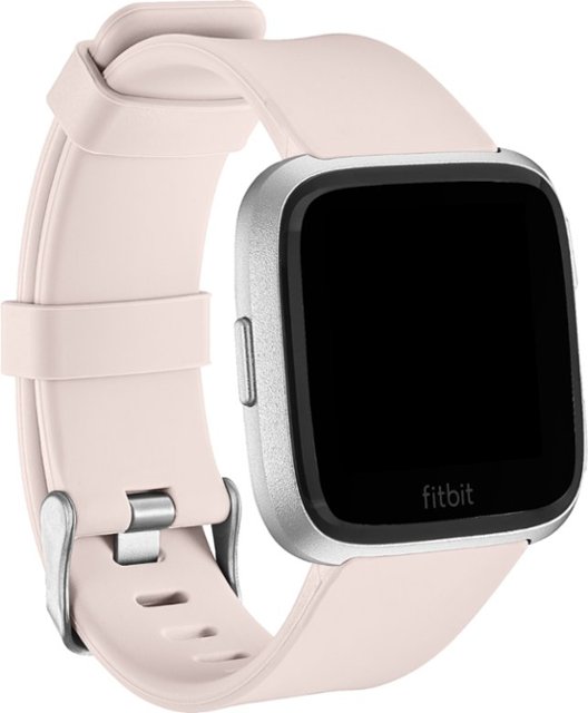 Angle Zoom. Modal™ - Silicone Watch Band for Fitbit Versa 2, Fitbit Versa and Fitbit Versa Lite - Pink Sand.