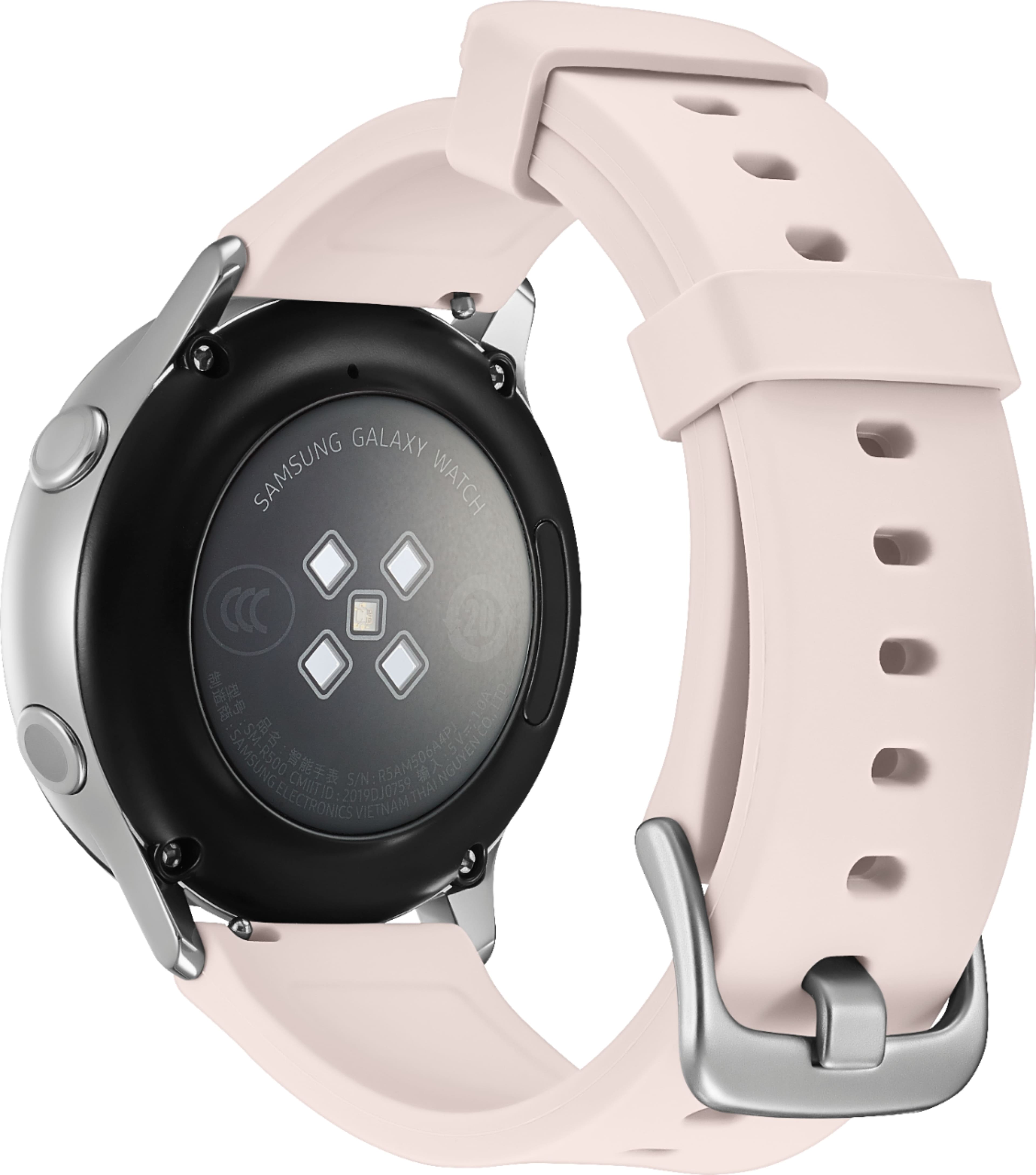 Alt View 12. Modal™ - Silicone Watch Band for Samsung Galaxy Watch, Galaxy Watch3, Galaxy Watch4, Galaxy Active, and Galaxy Active 2 - Soft Pink.