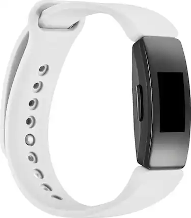 Angle. Modal™ - Silicone Band for Fitbit Inspire, Inspire 2, and Inspire HR - Pure White.