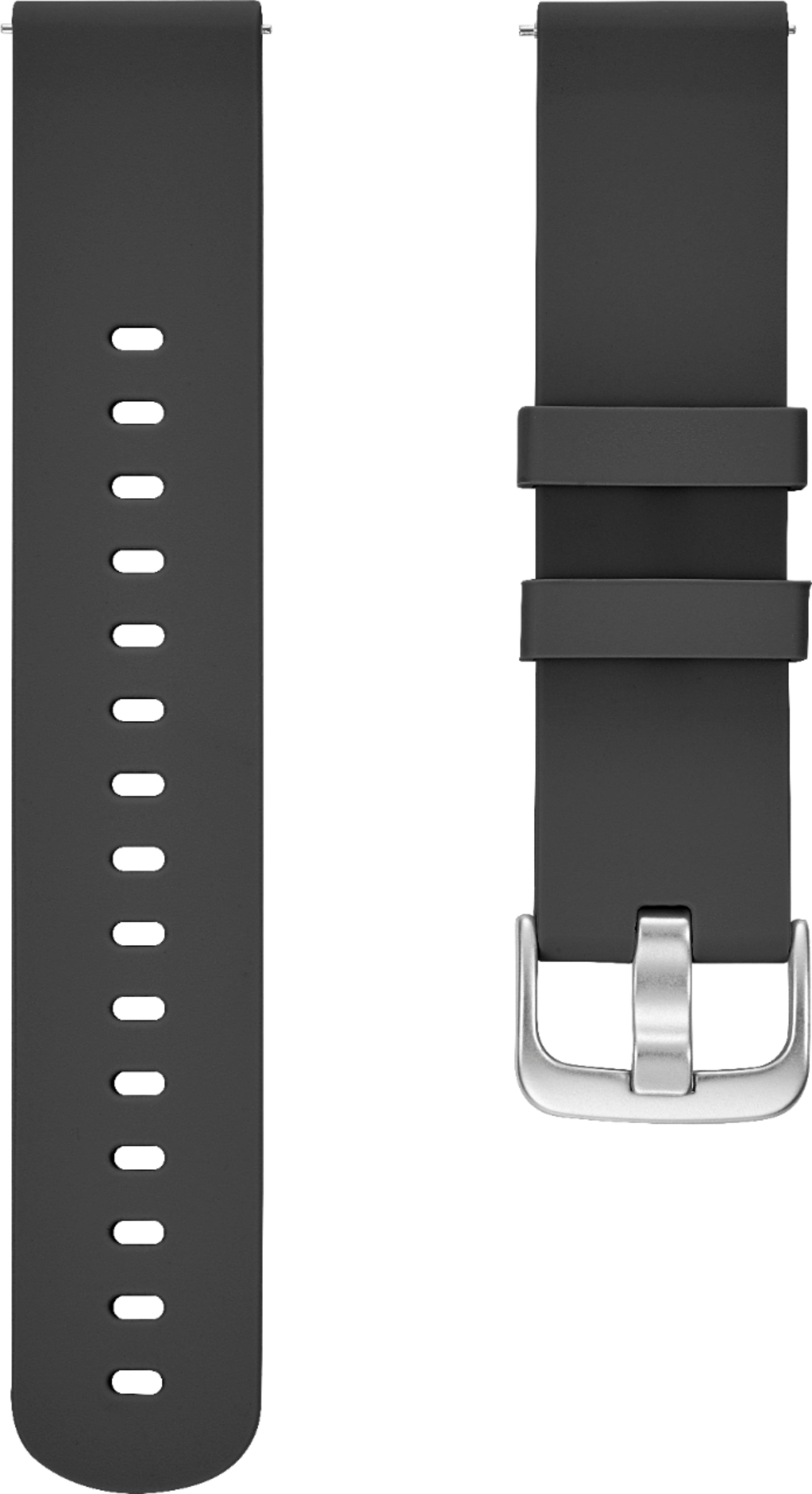 Alt View 11. Modal™ - Silicone Watch Band for Samsung Galaxy Watch, Galaxy Watch3, Galaxy Watch4, Galaxy Active, and Galaxy Active 2 - Black.
