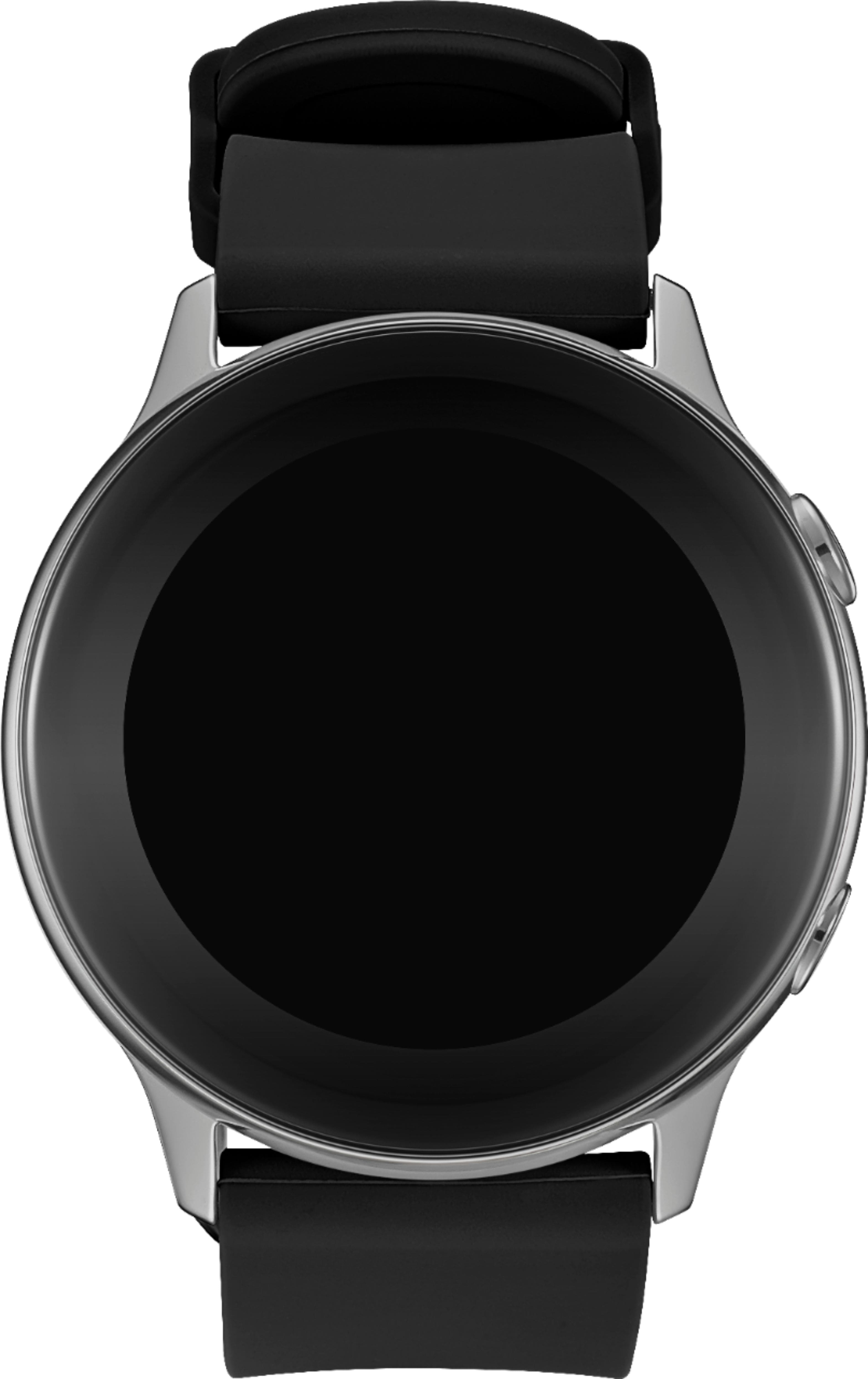 Alt View 13. Modal™ - Silicone Watch Band for Samsung Galaxy Watch, Galaxy Watch3, Galaxy Watch4, Galaxy Active, and Galaxy Active 2 - Black.