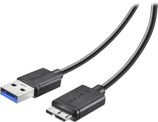 Insignia™ - 4' Micro USB 3.0 Charge-and-Sync Cable - Black - Front_Zoom