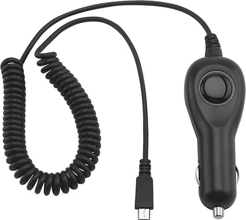 Front. Dynex™ - Micro USB Vehicle Charger - Black.