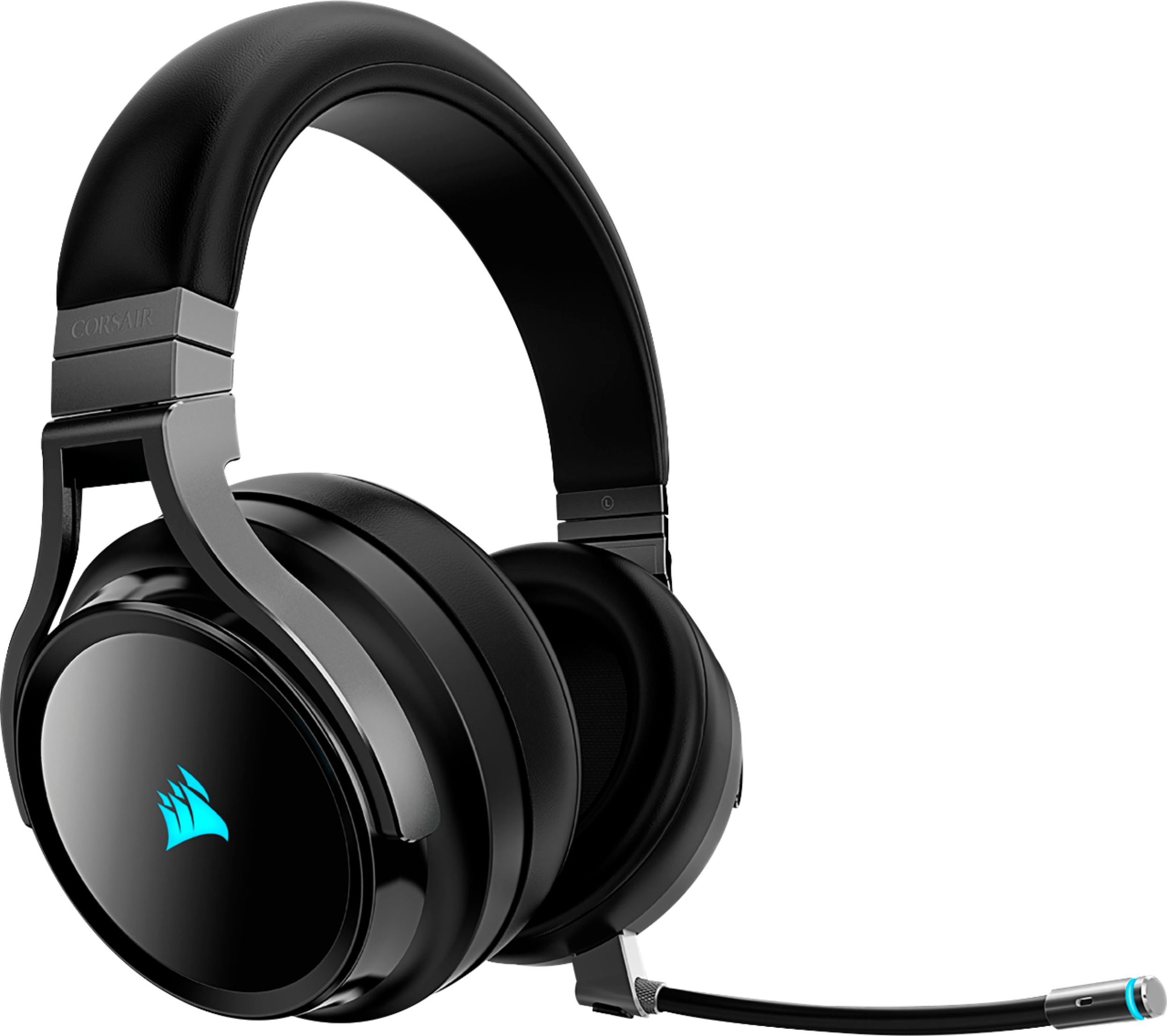 Left View: CORSAIR - VIRTUOSO RGB Wireless Stereo Gaming Headset - Carbon