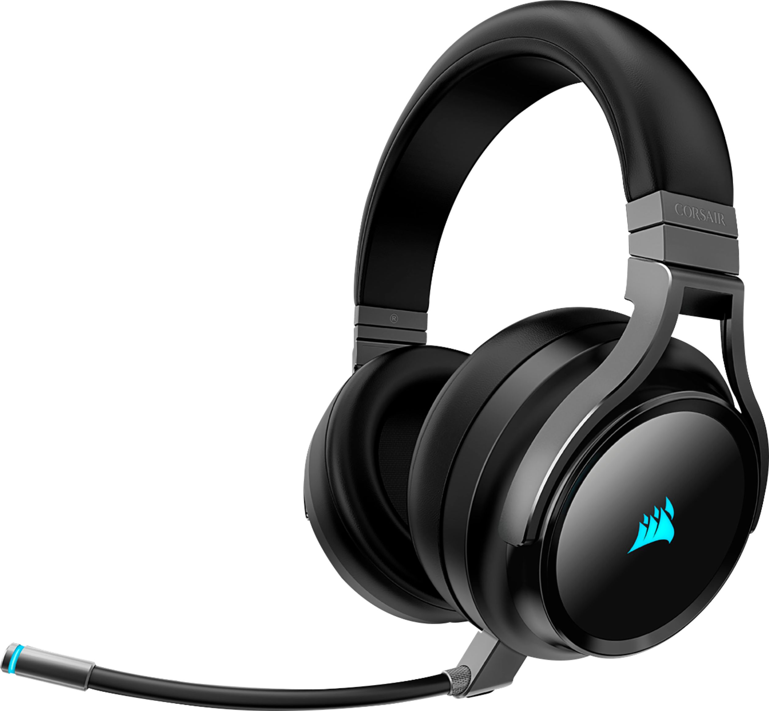 Angle View: CORSAIR - VIRTUOSO RGB Wireless Stereo Gaming Headset - Carbon