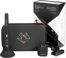 Lunata - Cordless Hair Straightener - Black/Rose Gold - Angle_Zoom