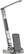 Angle. LumiCharge - All-in-One LED Desk Lamp, Wireless Charger, and Universal Phone Charging Station - Silver/Metallic Gray.