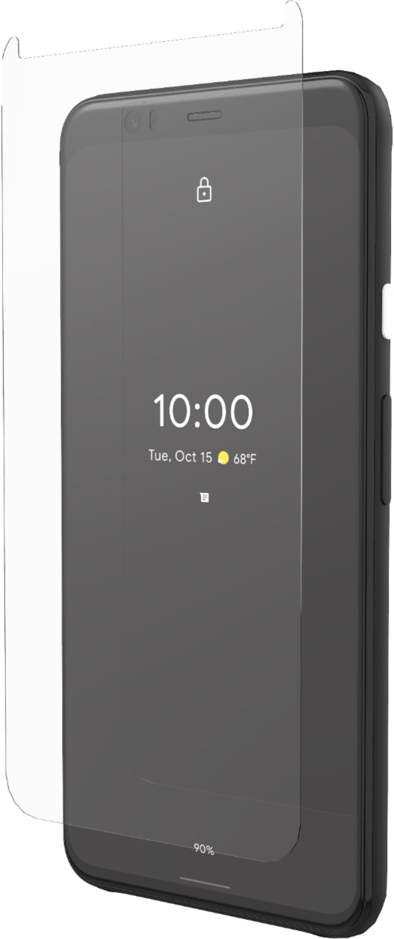 Left View: ZAGG - InvisibleShield® Glass+ Screen Protector for Google Pixel 4 XL - Clear