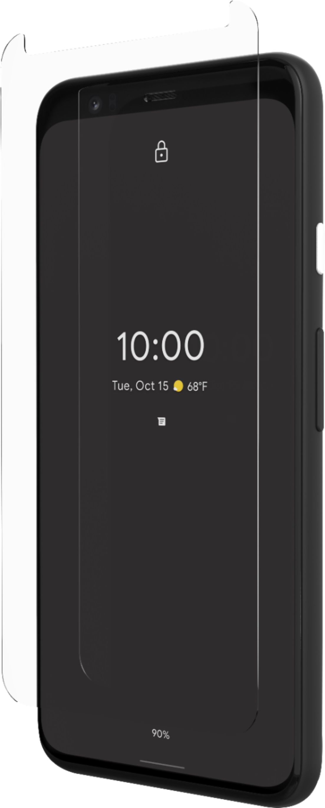 Left View: ZAGG - InvisibleShield® Glass+ Screen Protector for Google Pixel 4