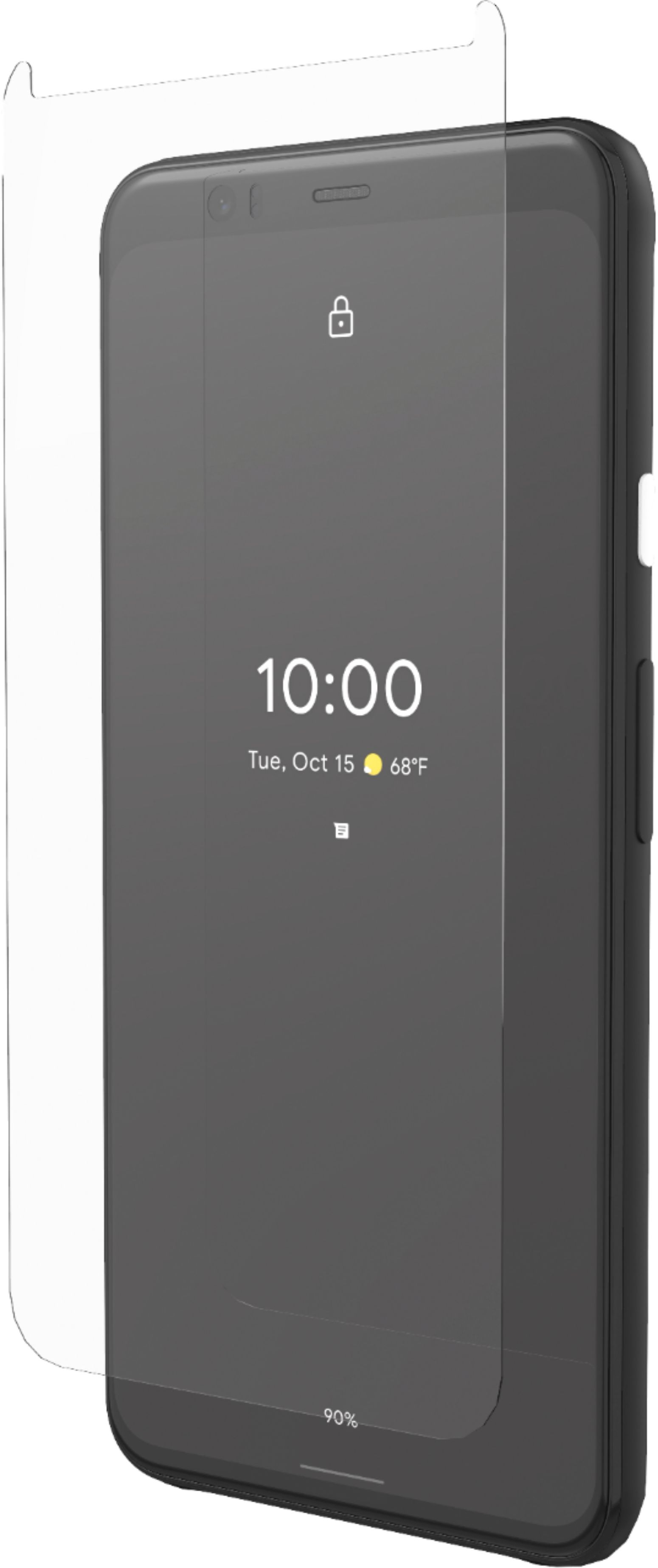 Left View: ZAGG - InvisibleShield Glass Elite Screen Protector for Google Pixel 4 XL - Clear