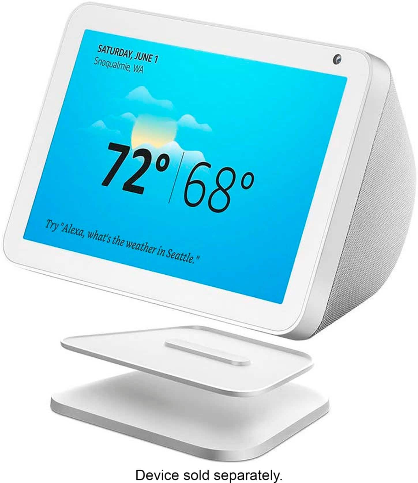 Front. Amazon - Echo Show 8 Adjustable Stand - Sandstone.